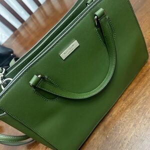 kate spade Green Saffiano Leather Satchel